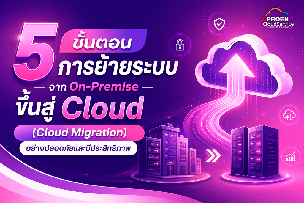 การย้ายระบบจาก On-Premise ขึ้นสู่ Cloud (Cloud Migration) เป็นก้าวสำคัญของการเปลี่ยนผ่านสู่ Digital Transformation ที่ต้องอาศัยการวางแผนอย่างรอบคอบ เพื่อลดความเสี่ยงในการหยุดชะงักของธุรกิจ ป้องกันข้อมูลสูญหาย และควบคุมงบประมาณให้คุ้มค่าที่สุด